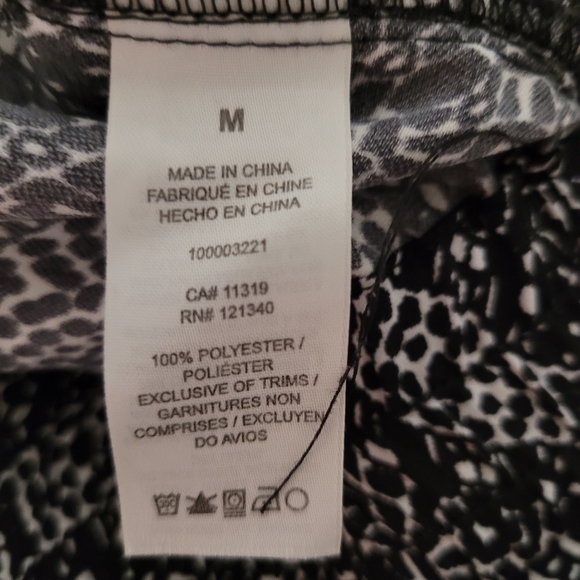 Dynamite White & Black Elastic Waist/Bottom Pants - Picture 10 of 10